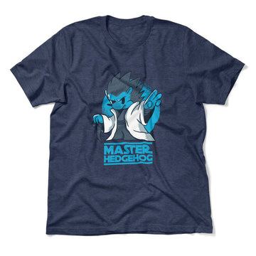 Master Hedgehog Men/Unisex T-Shirt in Heather Navy color
